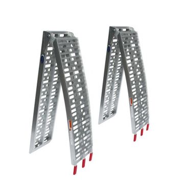 Extra verstevigde aluminium oprijplaat opklapbaar - 225 cm - 2 stuks