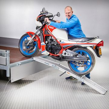 Aluminium oprijplaat inklapbaar - 195 cm rijgoot rijplank