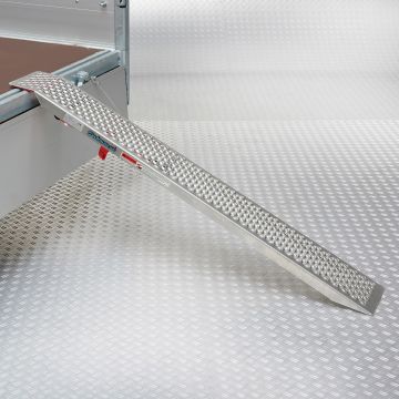 Oprijplaat rijplaat - aluminium - 150 cm rijgoot oprijhelling