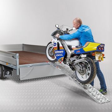 Extra sterke oprijplaat voor motoren - 225 cm rijplaat rijgoot
