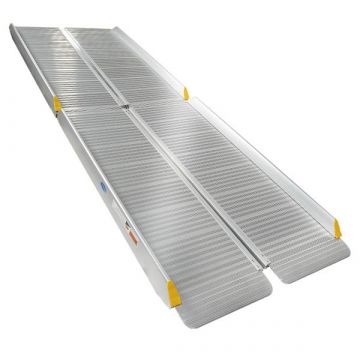 Sterke oprijplaat aluminium - inklapbaar - 180 cm rijplaat oprijgoot