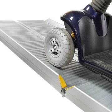 Oprijplaat aluminium - inklapbaar - 240 cm oprijgoot rijplaat