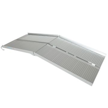Oprijplaat drempelhulp inklapbaar - 180 cm rijplaat oprijplank aluminium
