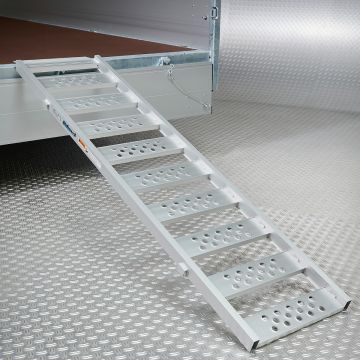 Aluminium oprijplaat inhaakbaar - 195 cm oprijgoot rijplaat 
