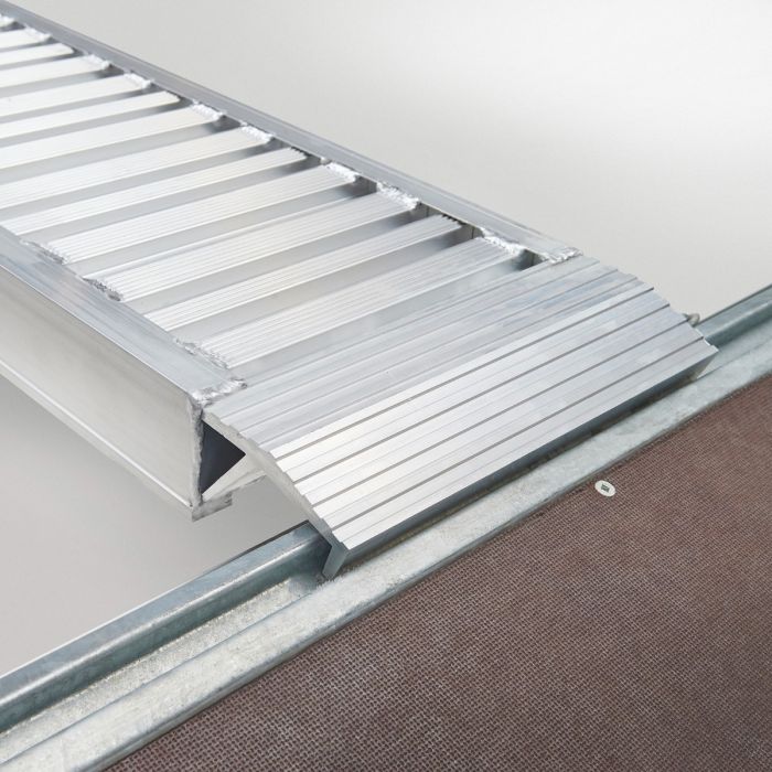 cartrend Autooprijplatenset, 3 ton, tot 235 mm, hefbrug, kunststof oprijplaat, met overrijbeveiliging, 2 stuks